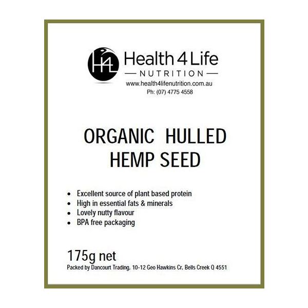 Health 4 Life Nutrition-Organic Hemp Seeds 175G