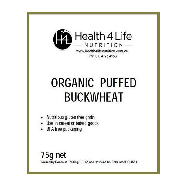 Health 4 Life Nutrition-Organic Puffed Buckwheat 75G