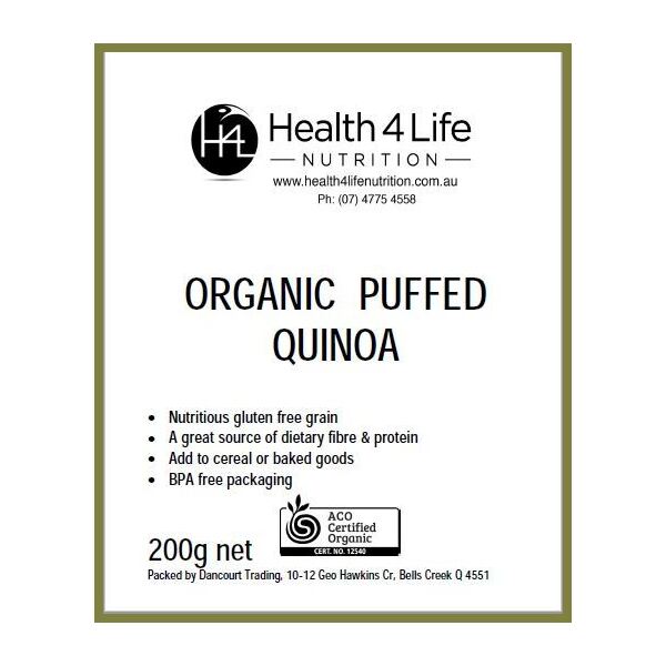 Health 4 Life Nutrition-Organic Puffed Quinoa 200G