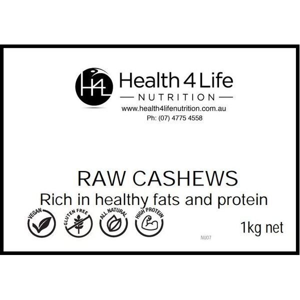 Health 4 Life Nutrition-Raw Cashews 1KG