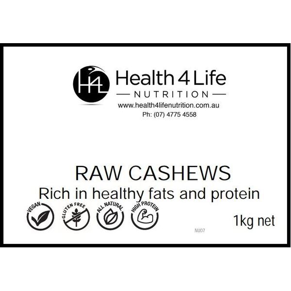 Health 4 Life Nutrition-Raw Cashews 1KG