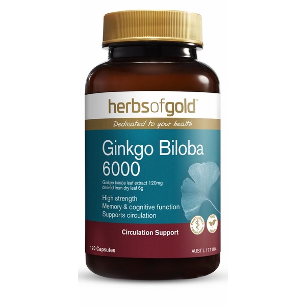 Herbs of Gold-Ginkgo Biloba 6000 120C
