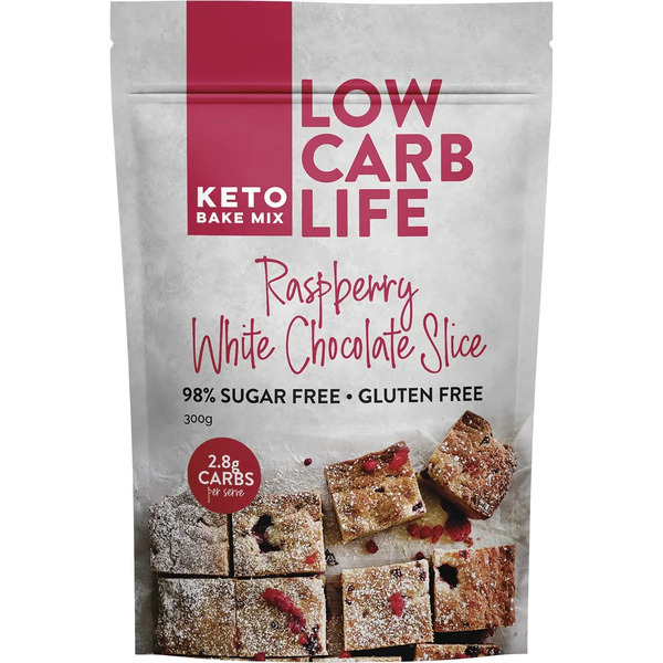 Low Carb Life-Raspberry White Chocolate Slice Mix 300G
