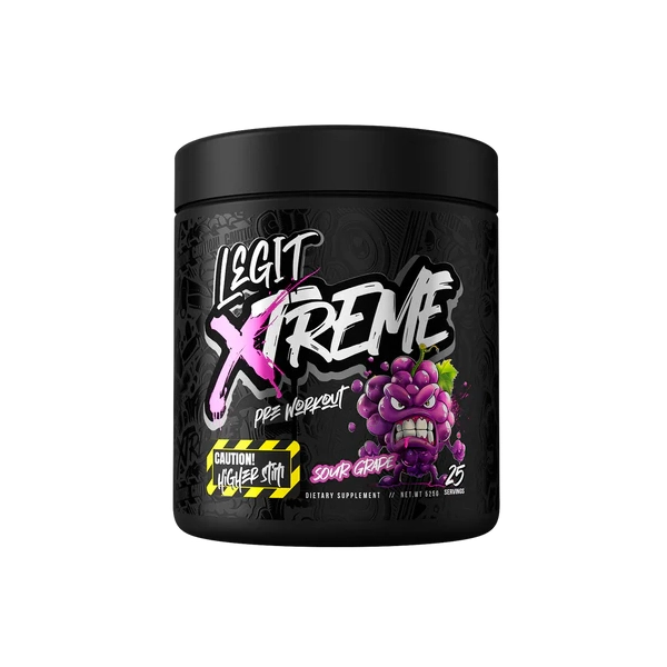 Legit Supps-Legit Xtreme Pre Workout Grape 25 Serves