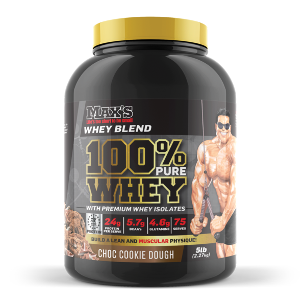 MAX's-100% Whey Protein Choc Cookie Dough 2.27KG