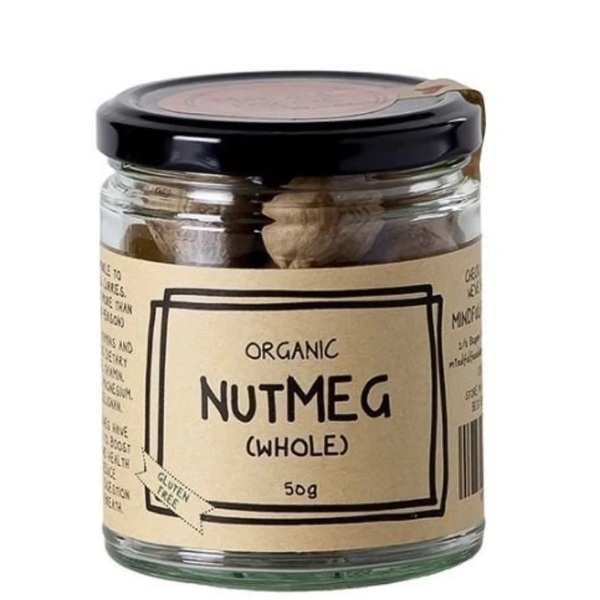 Mindful Foods-Organic Nutmeg (Whole) 50G