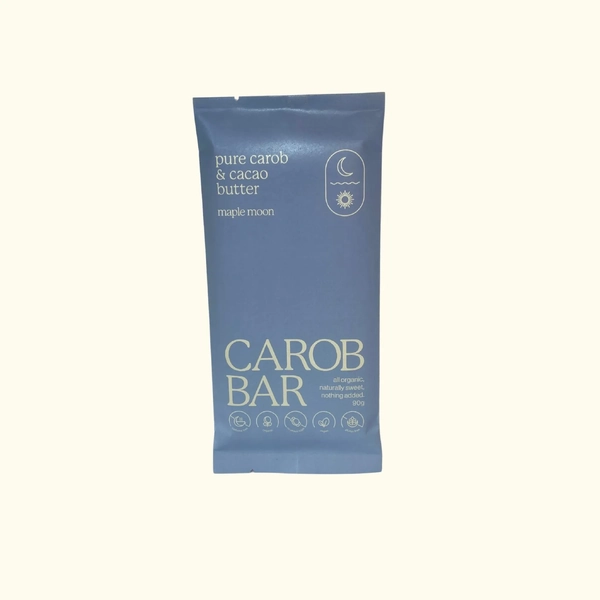 Maple Moon-Organic Vegan Pure Carob & Cacao Butter Carob Bar 90g