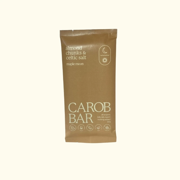 Maple Moon-Organic Vegan Almond & Celtic Salt Carob 90g