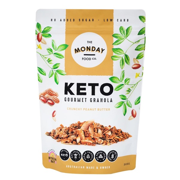The Monday Food Co-Keto Granola Crunchy Peanut Butter 300G