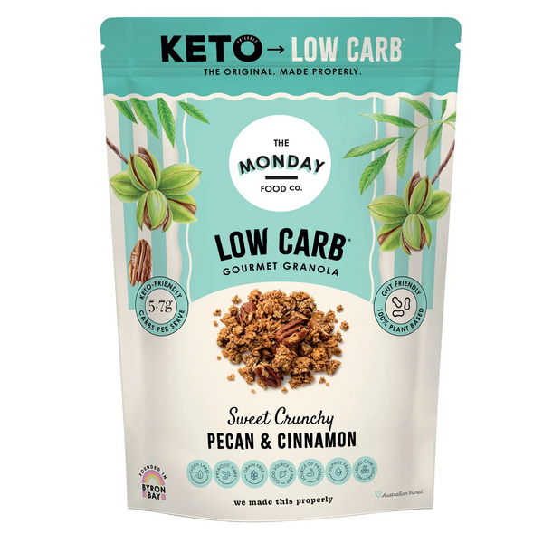 The Monday Food Co-Crunchy Pecan & Cinnamon Low Carb/ Keto Granola 300G