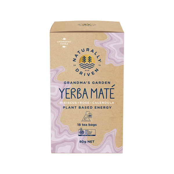 Naturally Driven-Organic Grandmas Garden Yerba Maté Blend 18 Bags