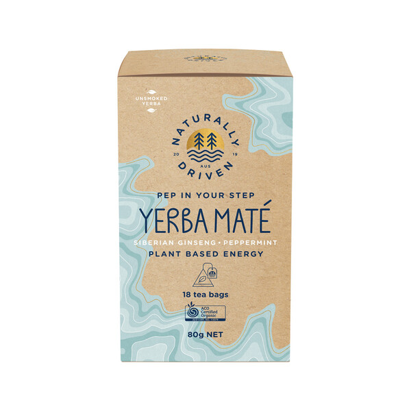 Naturally Driven-Organic Pep In Your Step Yerba Maté Blend 18 Bags