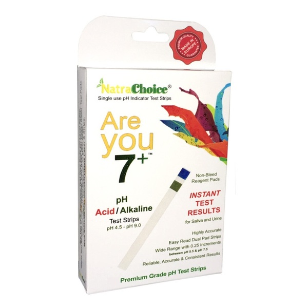 NatraChoice-Are You 7+ Premium pH 4.5 to 9 Indicator Strips x 50pk
