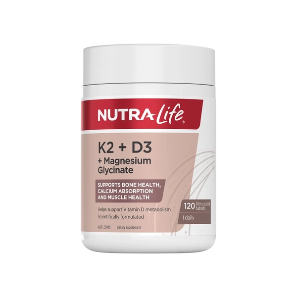 Nutralife-K2 + D3 + Magnesium Glycinate 120T