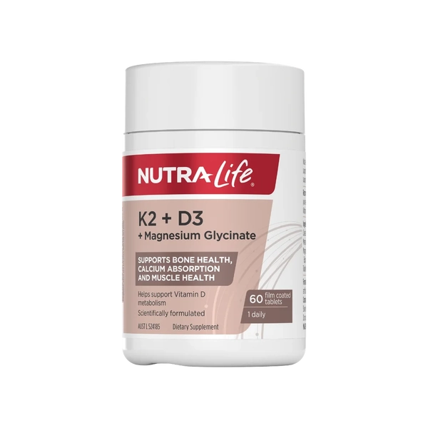 Nutralife-K2 + D3 + Magnesium Glycinate 60T