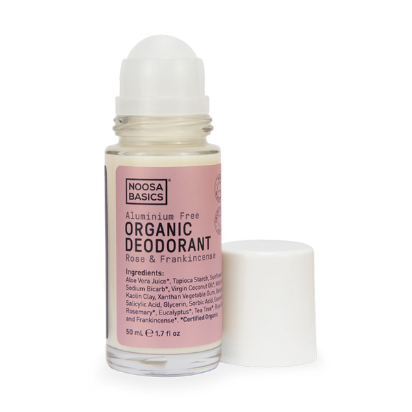 Noosa Basics-Organic Deodorant Roll On Rose & Frankincense 50ML