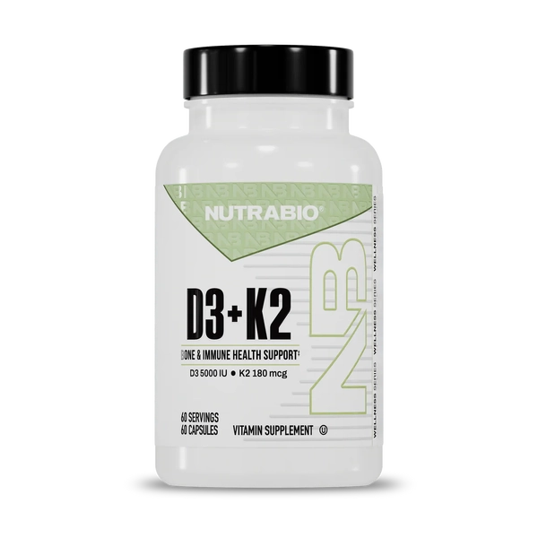 NutraBio-Vitamin D3+K2 60C