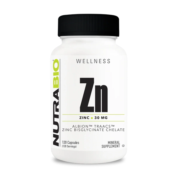 NutraBio-Zinc Chelate (30mg) 120C