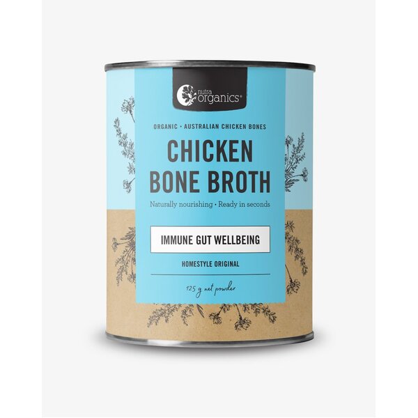 Nutra Organics-Organic Chicken Bone Broth Original Flavour Powder 125G
