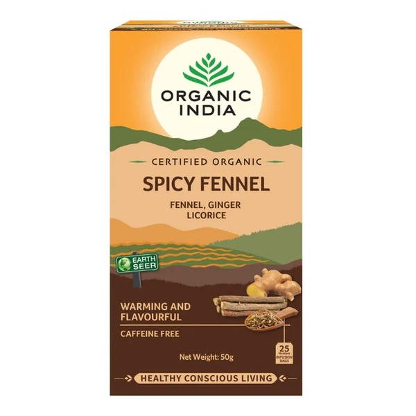 Organic India-Spicy Fennel 25 Tea Bags