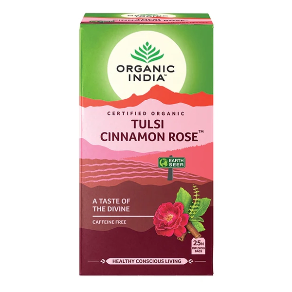 Organic India-Tulsi Cinnamon Rose 25 Tea Bags