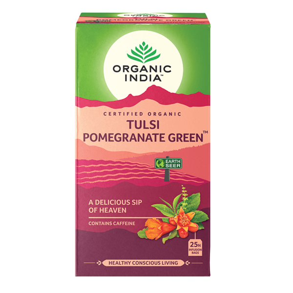 Organic India-Tulsi Pomegranate Green Tea 25 Tea Bags