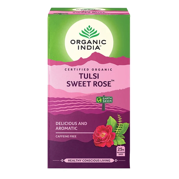 Organic India-Tulsi Sweet Rose 25 Tea Bags