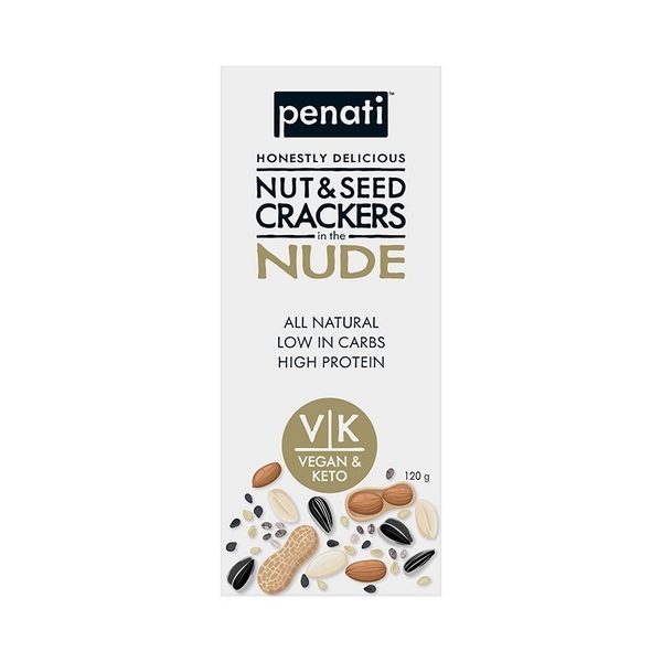 Penati-Keto Nut & Seed Crackers - Nude 120g