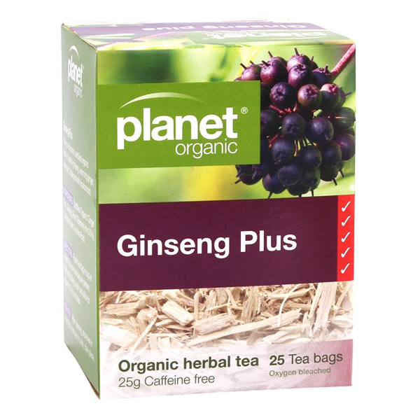 Planet Organic-Ginseng Plus 25 Tea Bags