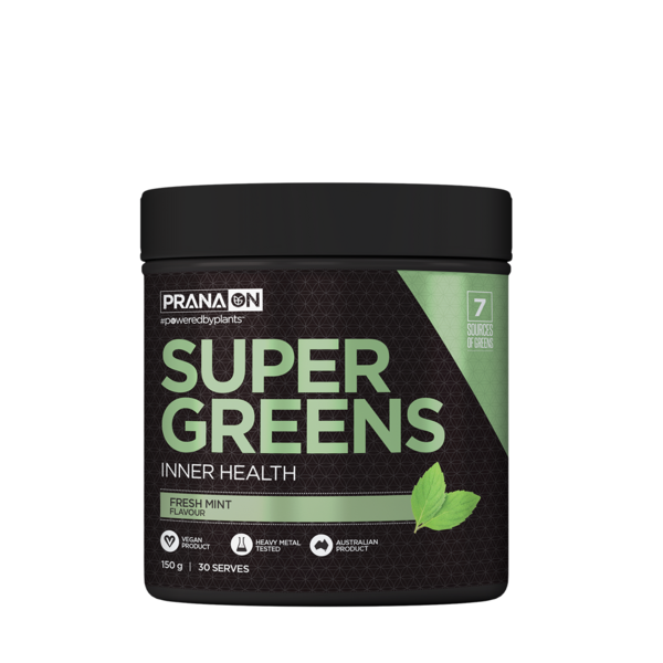 PranaOn-Super Greens Fresh Mint 150G