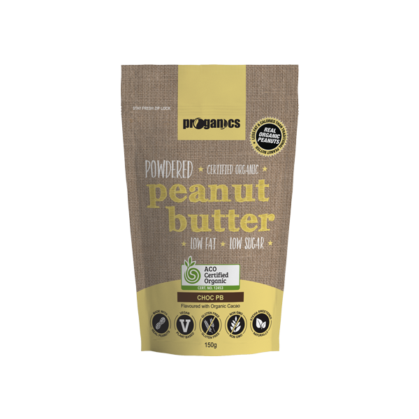Proganics-Organic Powdered Peanut Butter Choc 150g