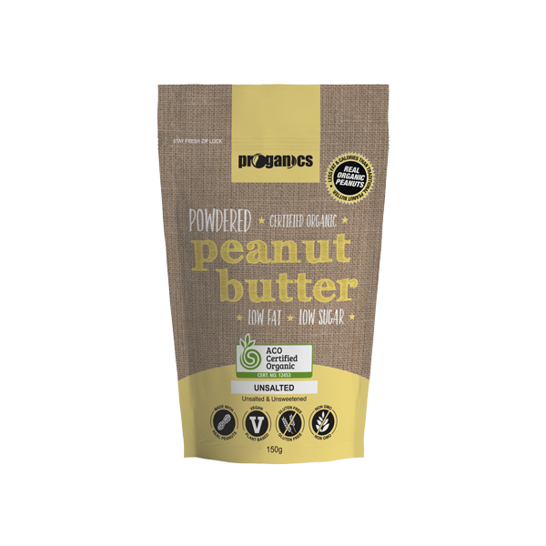 Proganics-Organic Powdered Peanut Butter Unsalted 150g