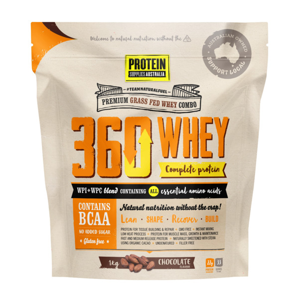Protein Supplies Australia-360 Whey Chocolate 1KG