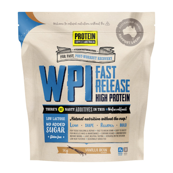 Protein Supplies Australia-WPI Vanilla Bean 1KG