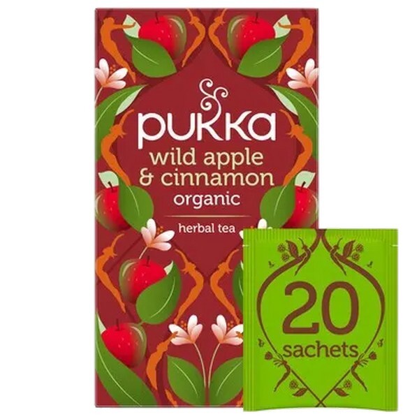 Pukka-Wild Apple & Cinnamon Herbal Tea Sachets