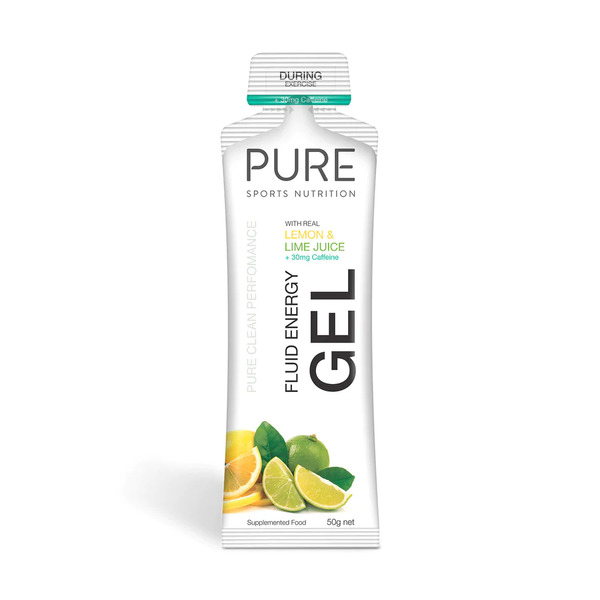 Pure Sports Nutrition-PURE Fluid Energy Gel Lemon Lime Caffeine 50G