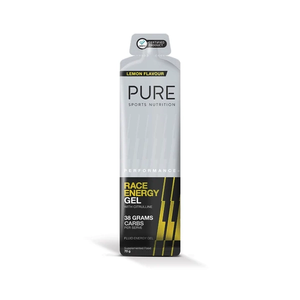 Pure Sports Nutrition-PURE Performance Race Energy Gel Lemon 70G