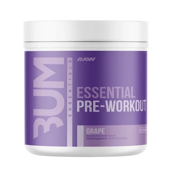 Raw Nutrition-Essential Pre Workout Grape 30 Serve