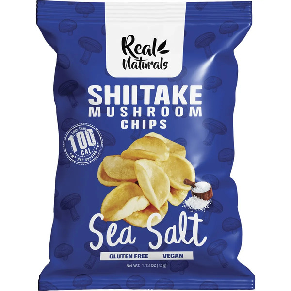 Real Naturals-Shiitake Mushroom Chips Sea Salt 32G