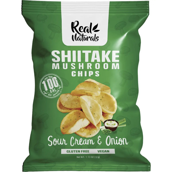 Real Naturals-Shiitake Mushroom Chips Sour Cream & Onion 32G