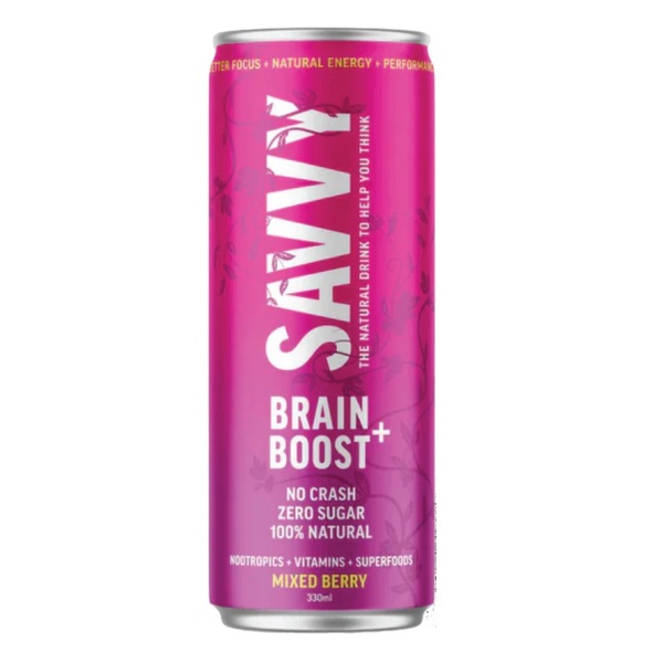 Savvy Beverages-Savvy Brain Boost Mixed Berry 330ML