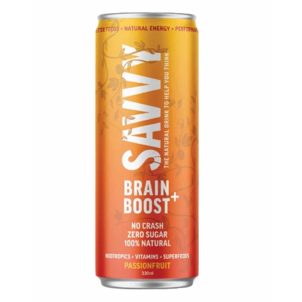 Savvy Beverages-Savvy Brain Boost Passionfruit 330ML