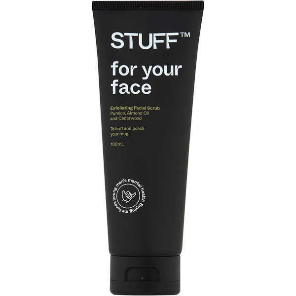STUFF-Exfoliating Facial Scrub Pumice, Sweet Almond Oil & Cedarwood 100ML