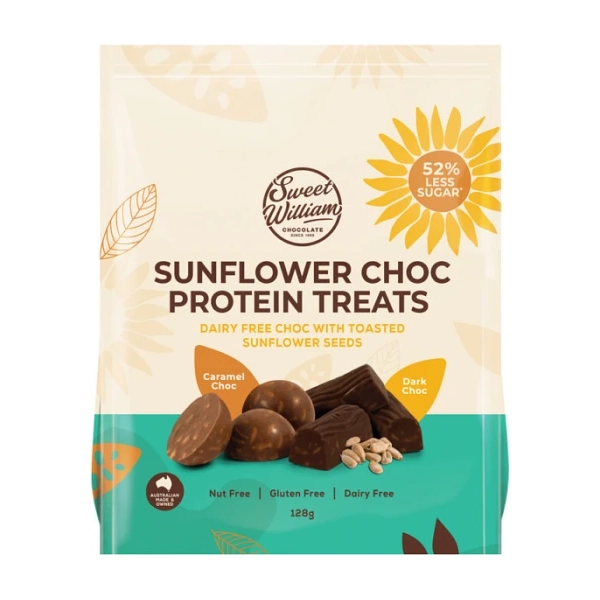 Sweet William-Sunflower Choc Protein Treats 128G