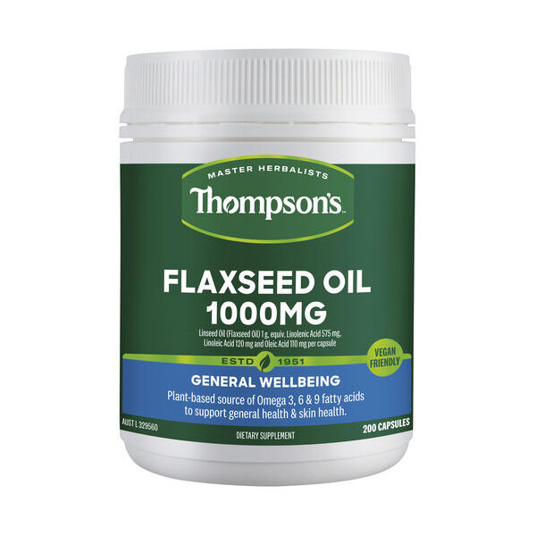Thompson's-Gel Free Flaxseed Oil 1000MG 200VC