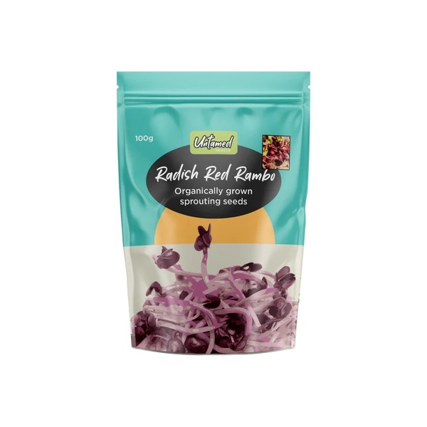 Untamed Health-Radish Red Rambo Sprouting Seeds 100G