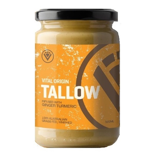 Vital Origin-Grass Fed Beef Tallow Ginger Tumeric 250ML
