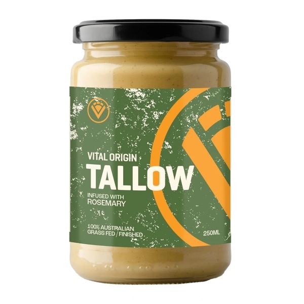 Vital Origin-Grass Fed Beef Tallow Rosemary 250ML