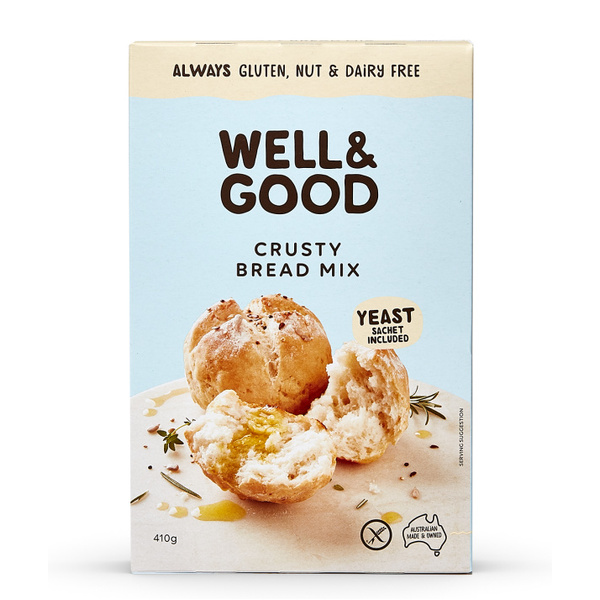 Well & Good-GF Crusty Bread Mix 410G