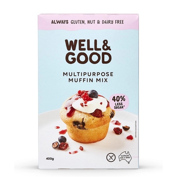 Well & Good-GF Multipurpose Muffin Mix 400G